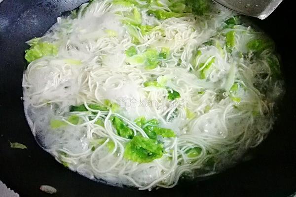 青菜肉沫面的做法图解5