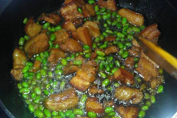 毛豆烧肉的做法图解5