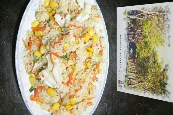 章鱼炒饭的做法图解7