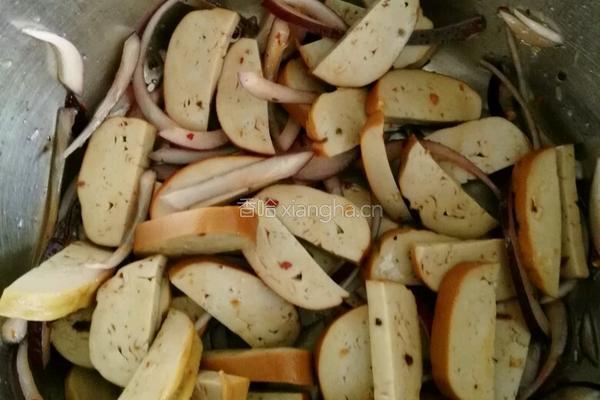 凉拌素鸡豆腐（五彩斑斓）的做法图解4