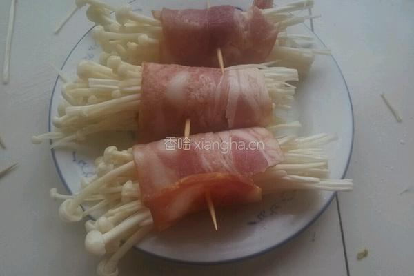 培根金针菇卷的做法图解5