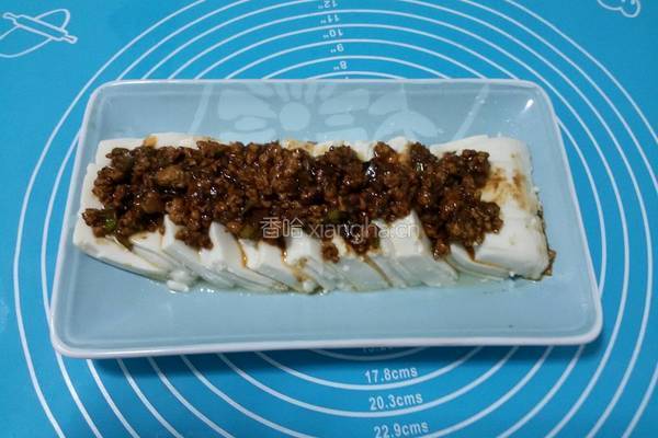 肉末蒸豆腐的做法图解6