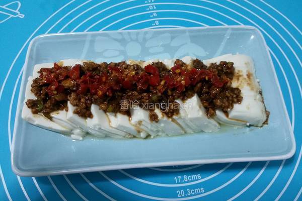 肉末蒸豆腐的做法图解7