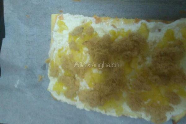 奶油菠萝夹心肉松蛋糕的做法图解14