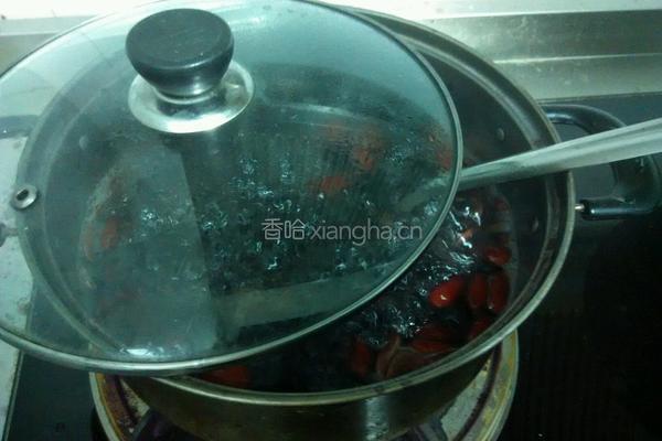 红豆红枣黑米粥的做法图解6