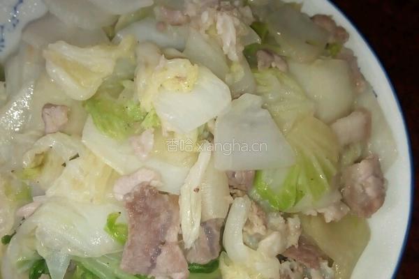 猪肉炒白菜的做法图解10