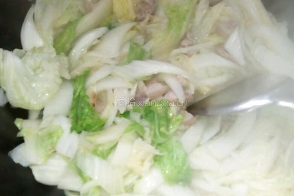 猪肉炒白菜的做法图解9