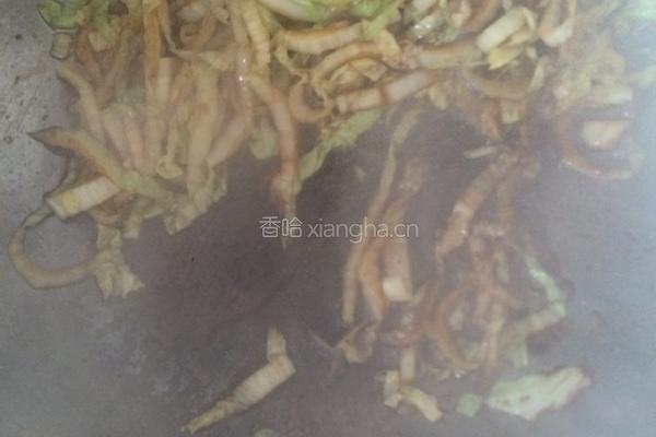 炒白菜馒头的做法图解5