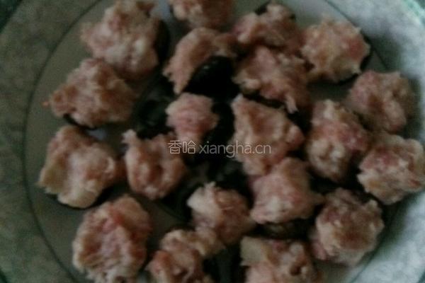 香菇酿肉的做法图解2