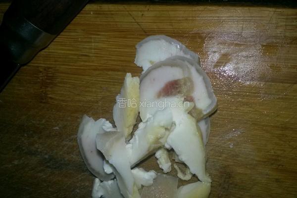 腊肉炒竹笋的做法图解3