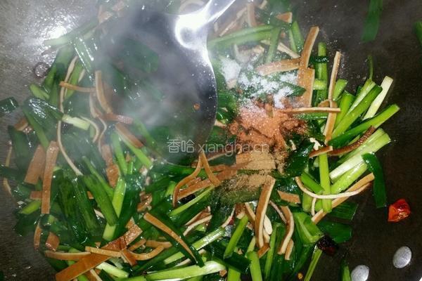韭菜炒香干的做法图解6