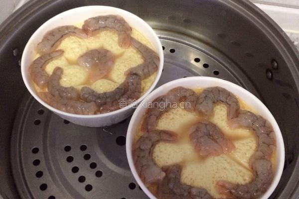 牛肉粒虾仁鸡蛋羹的做法图解7