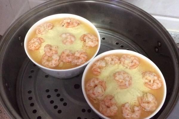 牛肉粒虾仁鸡蛋羹的做法图解8