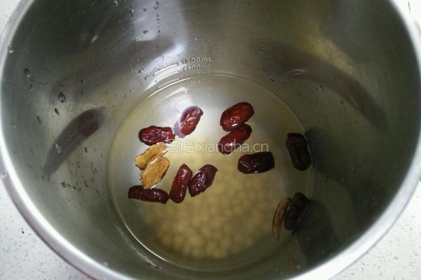 红枣米润豆浆的做法图解4