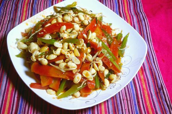 豆芽拌芹菜的做法图解8