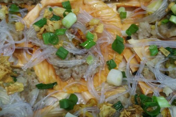 粉丝肉末蒜蓉蒸扇贝的做法图解8