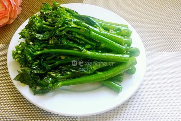 蒜蓉炒芥蓝的做法图解7