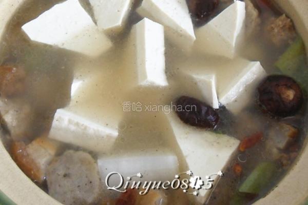 白萝卜炖豆腐小砂锅的做法图解4