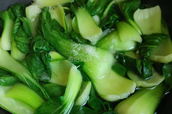 虾仁油菜拌粉丝的做法图解5