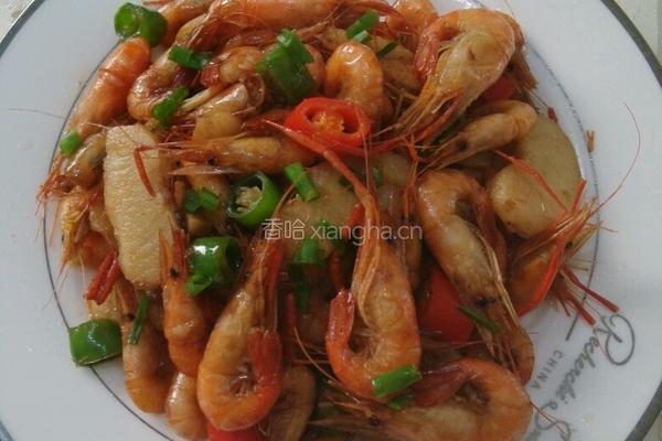 马蹄炒河虾