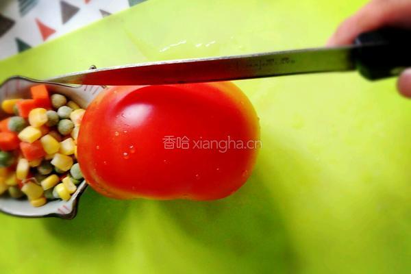 红运满堂（西红柿盅）的做法图解3