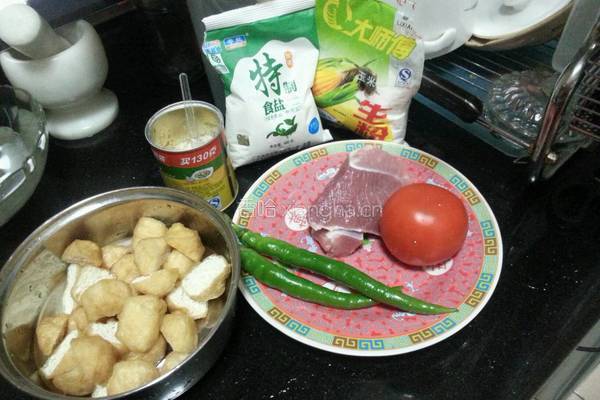 红焖豆腐泡的做法图解1
