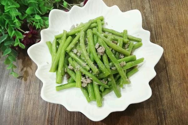 沙姜肉末炒豆角的做法图解10