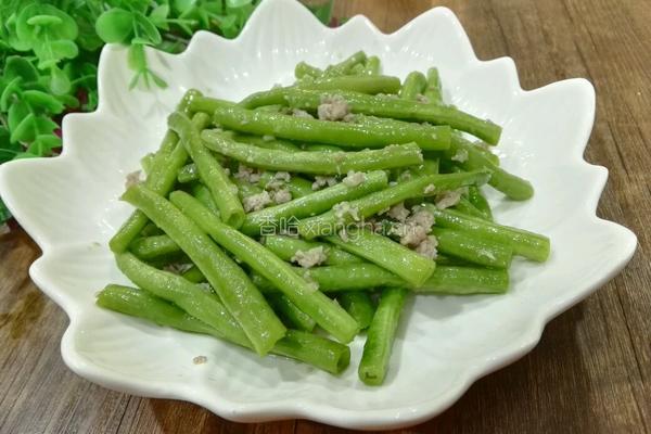 沙姜肉末炒豆角的做法图解11