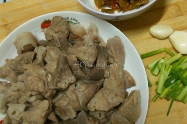 爆炒猪肺的做法图解4