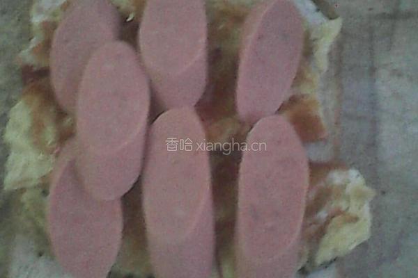 鸡蛋香肠三明治的做法图解4