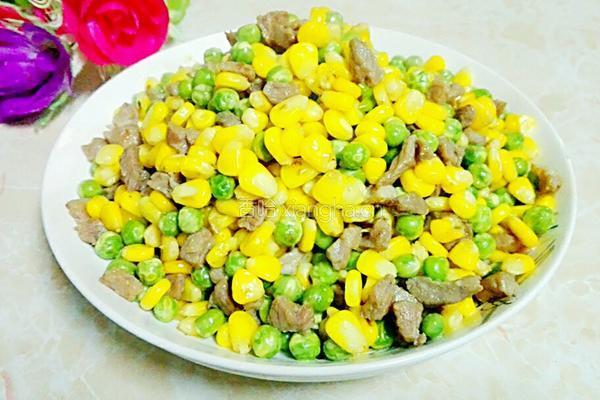 碗豆玉米炒肉的做法图解8