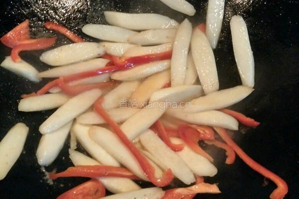 山药炒肉片的做法图解4