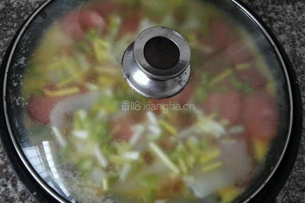 春色满园——煎面肠的做法图解6
