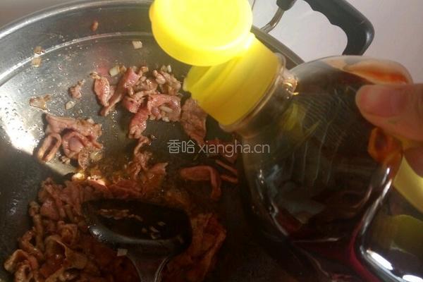 肉炒蒜苔的做法图解4