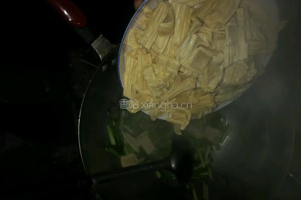 韭菜炒腐竹的做法图解6