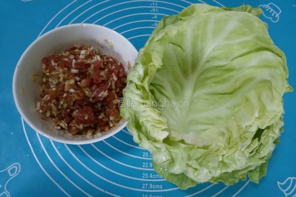 圆白菜酿肉的做法图解2