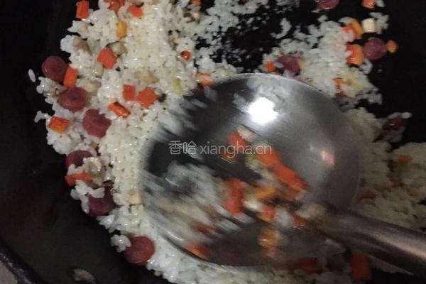 香菇炒饭的做法图解6