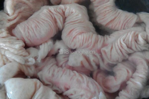 子蒜酸菜烧肥肠的做法图解2