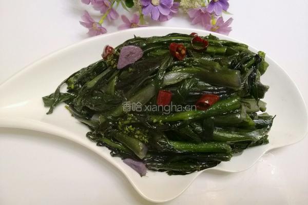 蒜蓉红菜心的做法图解9