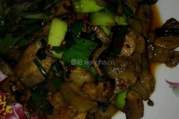 蒜苗炒肉的做法图解4