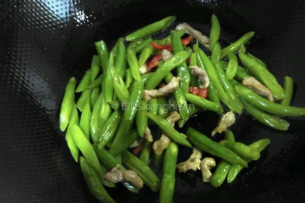 豆角炒肉丝的做法图解4