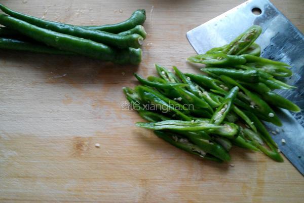 青椒豆豉熬肉的做法图解4