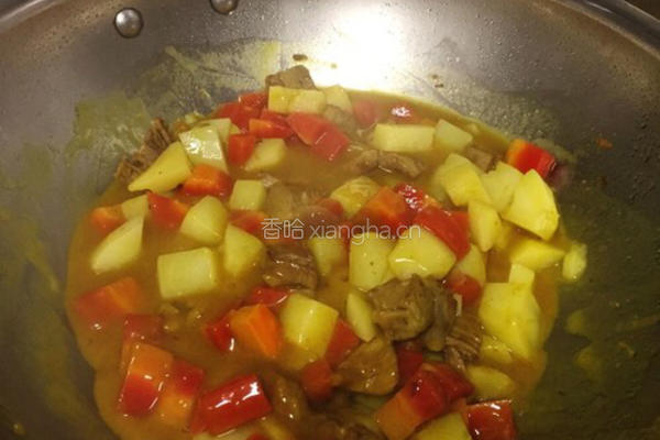 咖喱牛肉水果饭的做法图解12
