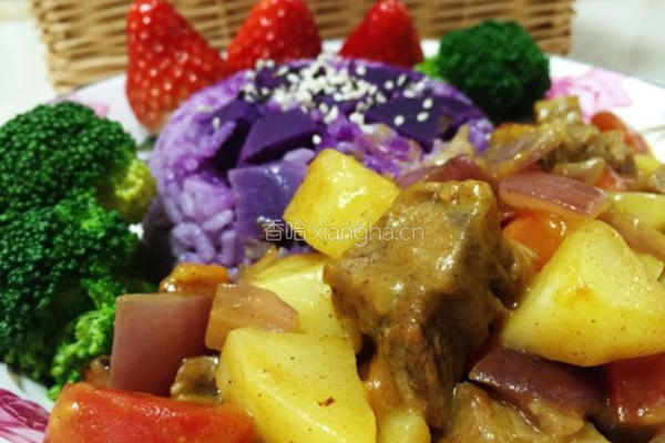 咖喱牛肉水果饭的做法图解15