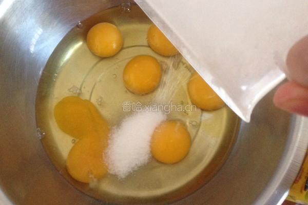 杏仁鸡蛋糕的做法图解2