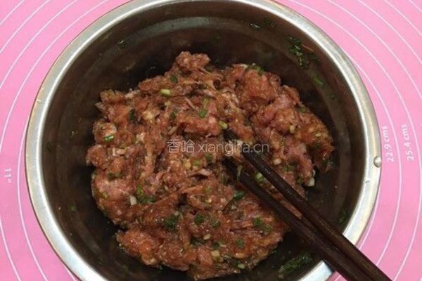 胡萝卜洋葱猪肉馅饼的做法图解2