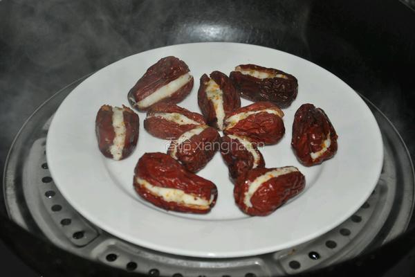 红枣蒸夹心糯米的做法图解10