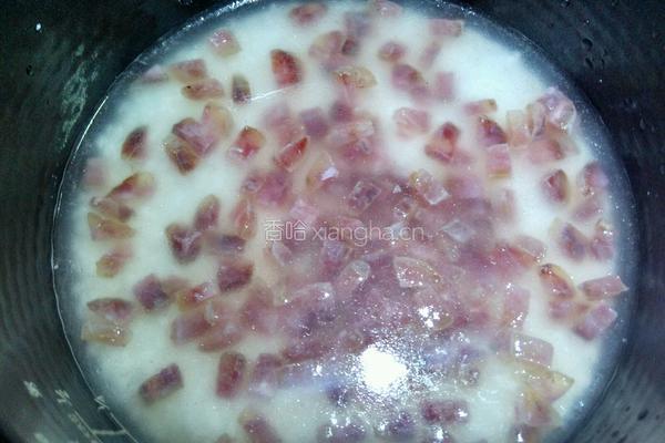 茼蒿香肠菜饭的做法图解4