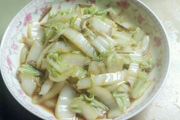 小鱼干炒大白菜的做法图解5