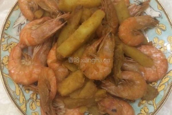 红薯炒虾的做法图解5